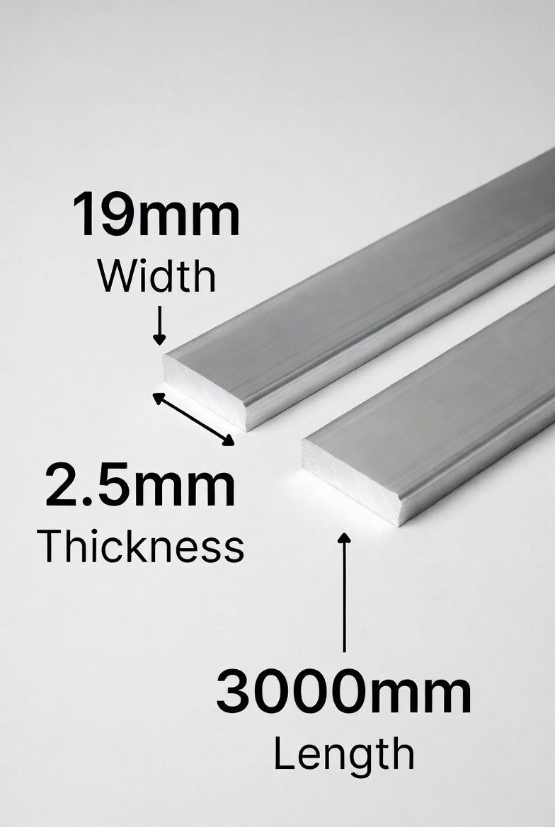 FLAT BAR 19 X 2.5 MILL - Cyberacrylics & Signs FLAT BAR 19 X 2.5 MILL